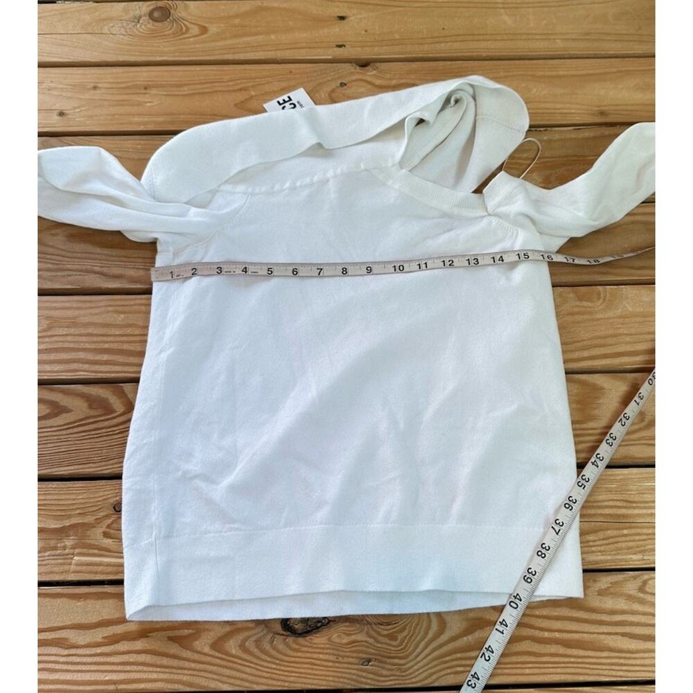 L’agence NWT Women’s easton One shoulder sweater size XS White BT - Picture 6 of 8